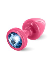 Diogol Buttplug Anni Round: Analplug (25mm), pink/blau