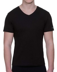 Bruno Banani Pure Cotton: V-Neck-Shirt 2er Pack, schwarz - vergleichen und günstig kaufen