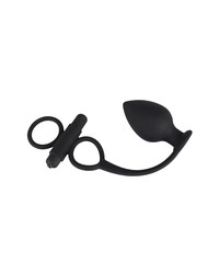 Black Velvets: Penis-/Hodenring mit Vibroei und Analplug, schwarz - vergleichen und g&uuml;nstig kaufen