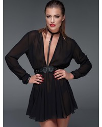 Noir Handmade: Netz-Minikleid mit Halsband F150, schwarz - vergleichen und g&uuml;nstig kaufen