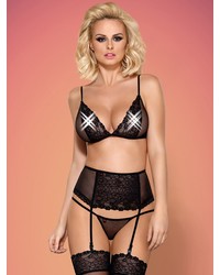 Obsessive 821: Strapsset, schwarz - vergleichen und g&uuml;nstig kaufen