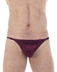 L?Homme Manta: Stripstring, bordeaux - vergleichen und g&uuml;nstig kaufen