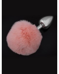 Dolce Piccante Jewellery Small Tail: Edelstahl-Analplug, silber/pink