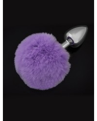 Dolce Piccante Jewellery Small Tail: Edelstahl-Analplug, silber/purple