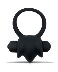 Mr. Cock The Bang Vibrating Silicone Cockring: Vibro-Penisring, schwarz