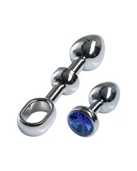 Malesation Alu-Plug mit Stoßgriff klein, silber/blau