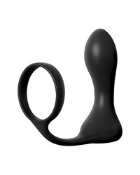 Anal Fantasy Rechargeable Ass-Gasm Pro: Vibroplug mit Penis-/Hodenring, schwarz - vergleichen und g&uuml;nstig kaufen