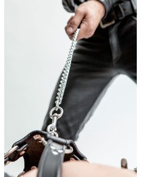 Mister B Dog Leash Short Chain: Führkette, silber/schwarz - vergleichen und g&uuml;nstig kaufen