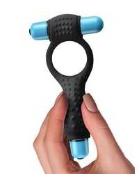 Vibro-Penisring „Remix?? mit Klitorisstimulation, 2 Vibro-Bullets