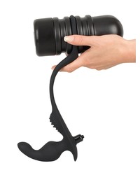 Rebel & Rocks-Off The Surge: Masturbator mit Vibro-Analplug, schwarz - vergleichen und g&uuml;nstig kaufen