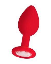 Ouch! Regular Diamond Butt Plug: Analplug mit Kristall, rot