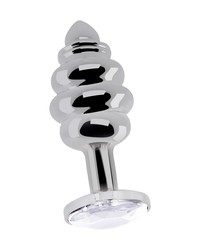 Rich R13: Analplug gerippt mit Kristall, silber (25mm) - vergleichen und g&uuml;nstig kaufen
