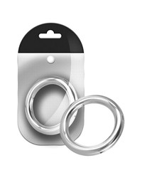 Black Label Stainless Steel Round Cock Ring 6 mm: Edelstahl-Penisring
