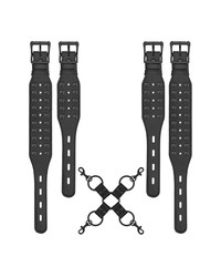 Ouch! Skulls and Bones Spiked Hogtie: Fesselset, schwarz - vergleichen und g&uuml;nstig kaufen