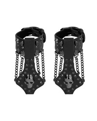 Ouch! Skulls and Bones Skull Handcuffs with Chains: Handfesseln, schwarz - vergleichen und g&uuml;nstig kaufen