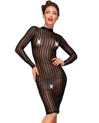 Noir Handmade: Langarm-Kleid F182, schwarz - vergleichen und günstig kaufen