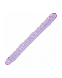Doppeldildo Kristall violet 45,5 x 4 cm