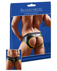 Wetlook-Jockbrief, schwarz/gelb