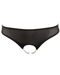 Ouvert-Perlenstring, schwarz