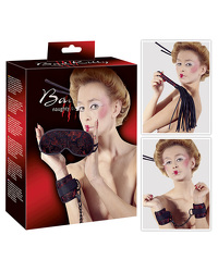 Bad Kitty Fesselset, schwarz/rot