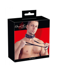 Bad Kitty Halsfessel mit Leine, schwarz