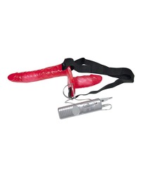Bad Kitty Doppel-Strap-On Vibrator, rot
