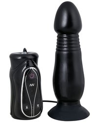 Anal Pusher: Vibro-Analplug, schwarz