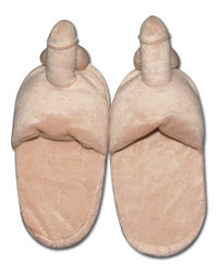 Hausschuhe „Plüsch-Penis??, passend bis Gr. 40