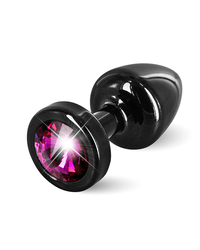 Diogol Buttplug Anni Round: Analplug (25mm), schwarz/pink