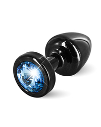 Diogol Buttplug Anni Round: Analplug (25mm), schwarz/blau
