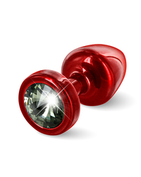 Diogol Buttplug Anni Round: Analplug (25mm), rot/schwarz