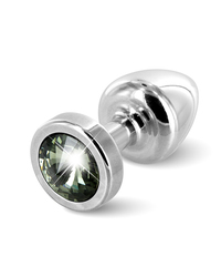 Diogol Buttplug Anni Round: Analplug (25mm), silber/schwarz
