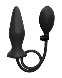Ouch! Inflatable Silicone Plug: Pump-Plug, schwarz