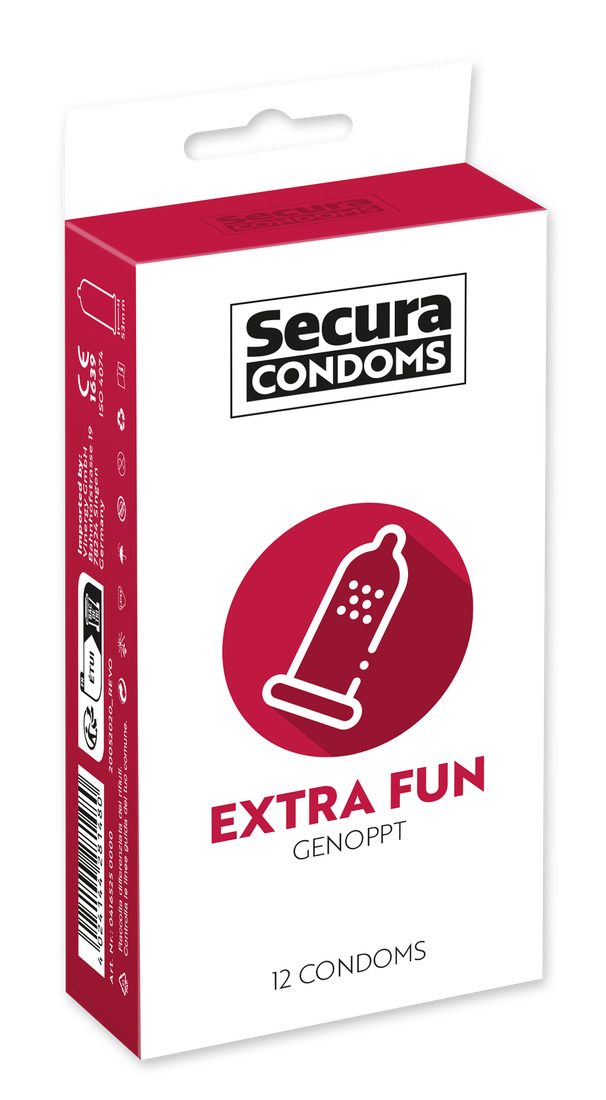 Secura Extra Fun - genoppt (12 Kondome) - vergleichen und g&uuml;nstig kaufen