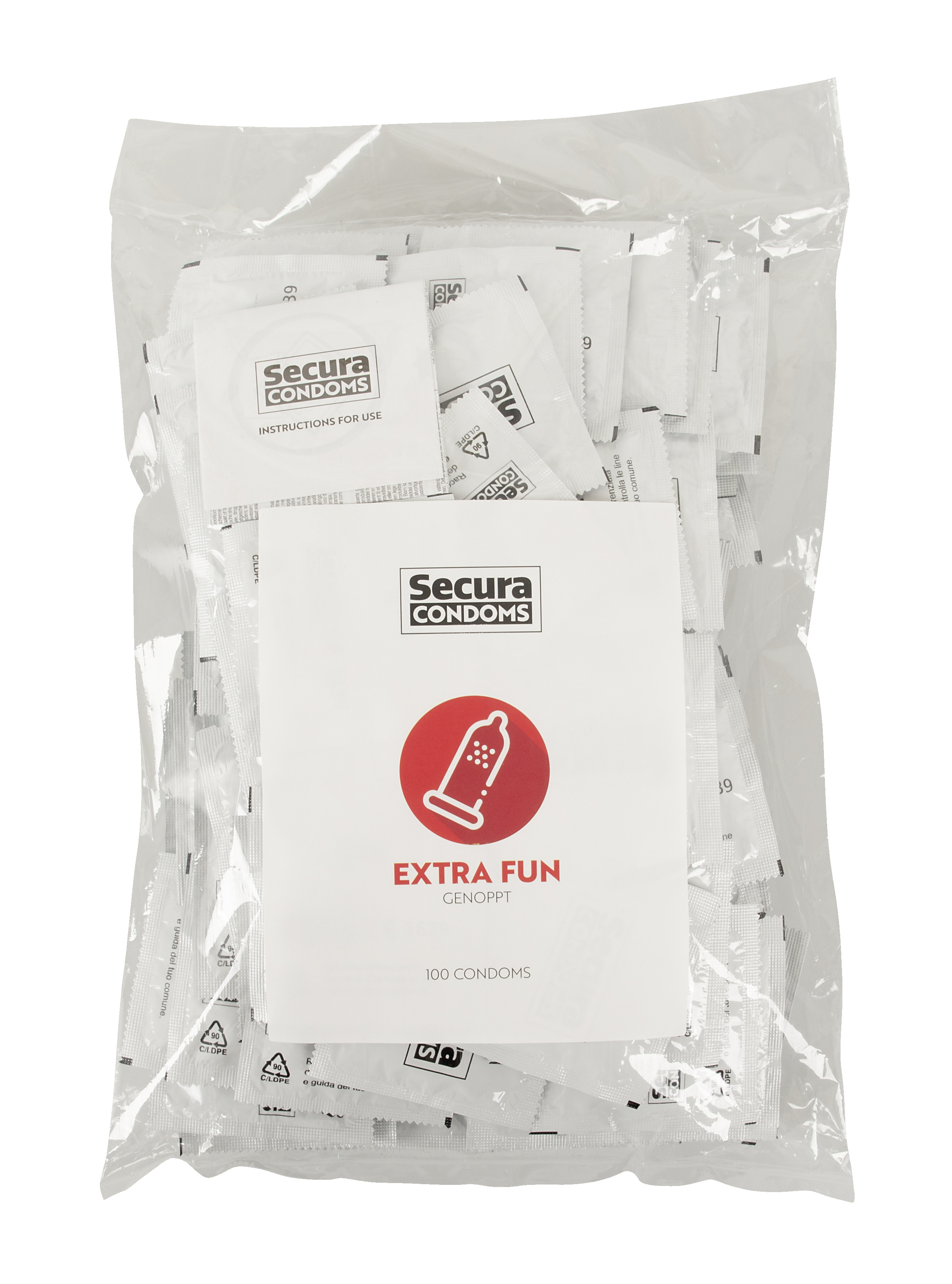 Secura Extra Fun - genoppt (100 Kondome im Beutel) - vergleichen und g&uuml;nstig kaufen