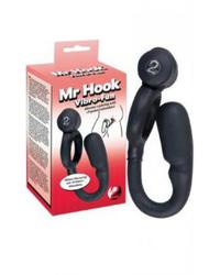 Mr. Hook Vibro-Fun: Vibro-Penisring mit Perineum-Stimulator, schwarz