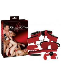 Bad Kitty Red Giant Fesselset 8teilig, rot/schwarz