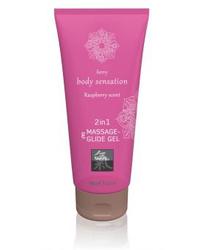 Massage & Glide Gel 2in1 Raspberry Scent 200 ml 