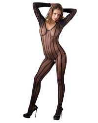 Ouvert-Catsuit, schwarz