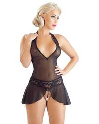 NegligÃ© Powernet-Kleid Schwarz  - vergleichen und g&uuml;nstig kaufen