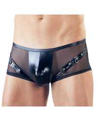 Wetlook-Netzpants, schwarz