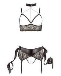 Bondage-BH-Set, schwarz
